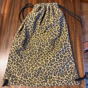 Leopard Print Drawstring Backpack